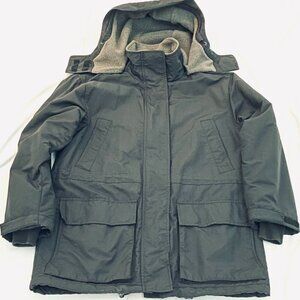 Land's End squall parka Women Extra Small Polartec black warm outdoor activewear